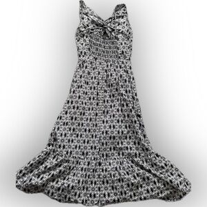 Kenny Flowers Black and White Cut Out Floral Dress